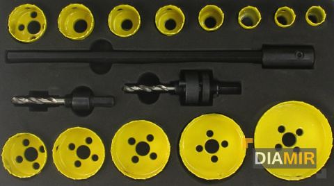 Otwornice do metalu 17 elementów