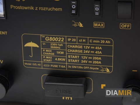 PROSTOWNIK 200A akumulatorowy ROZRUCH z rozruchem 12V / 24V + PILOT