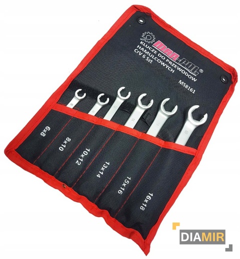 Klucze do PRZEWODÓW HAMULCOWYCH 6 el. 6-18mm