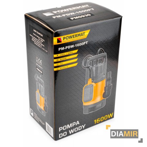 POMPA zatapialna Z PŁYWAKIEM do wody brudnej czystej szamba 1600W