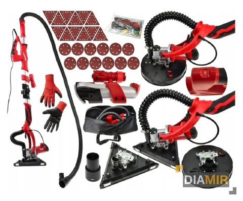 Szlifierka do GIPSU gładzi ŻYRAFA 1500W + Trójkąt + LED