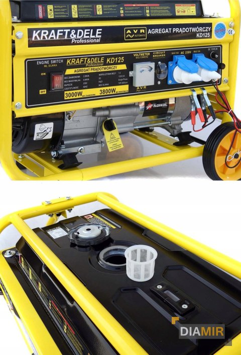 AGREGAT PRĄDOTWÓRCZY 3800W 7KM generator prądu AVR+