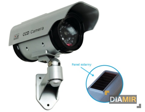 KAMERA ZEWNĘTRZNA solarna ATRAPA kamery dioda LED