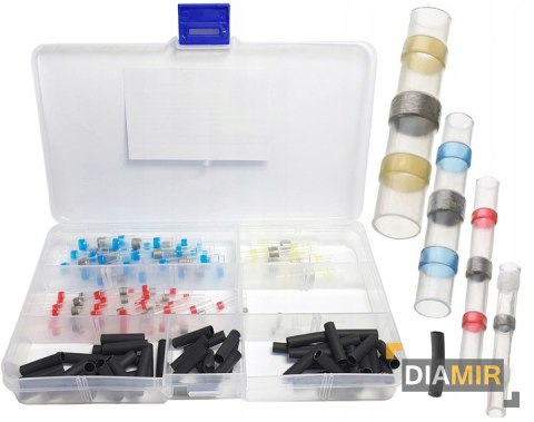 KOSZULKI rurki TERMOKURCZLIWE z cyną zestaw 100szt.