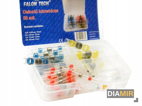 KOSZULKI rurki TERMOKURCZLIWE z cyną zestaw 50szt.