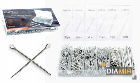 ZAWLECZKI PROSTE zestaw ZAWLECZEK ROZGINANYCH 1000el.