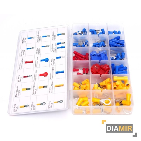 Zestaw 160el. ZŁĄCZY konektory ELEKTRYCZNE izolowane MIX