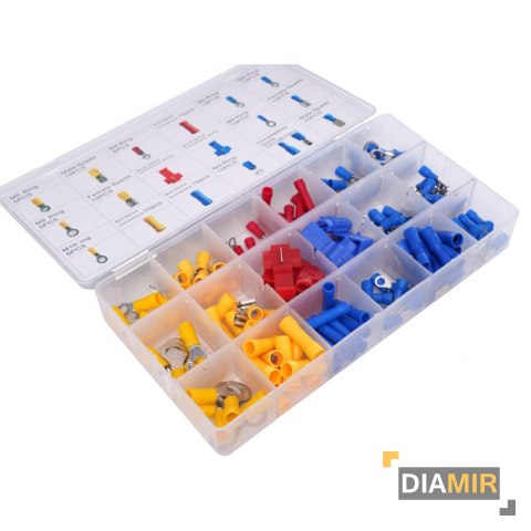 Zestaw 160el. ZŁĄCZY konektory ELEKTRYCZNE izolowane MIX
