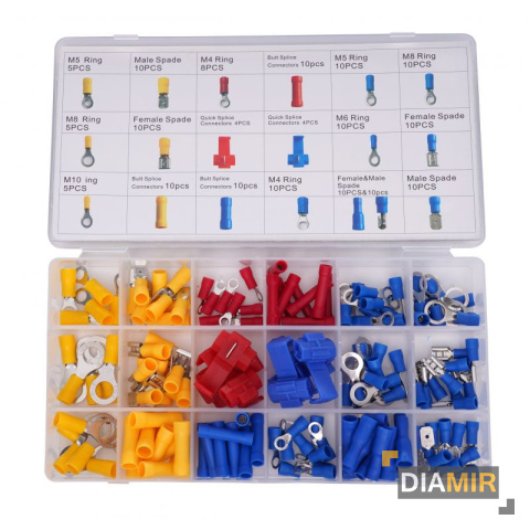 Zestaw 160el. ZŁĄCZY konektory ELEKTRYCZNE izolowane MIX