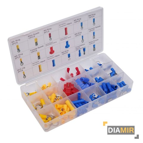 Zestaw 160el. ZŁĄCZY konektory ELEKTRYCZNE izolowane MIX