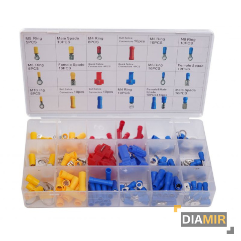 Zestaw 160el. ZŁĄCZY konektory ELEKTRYCZNE izolowane MIX