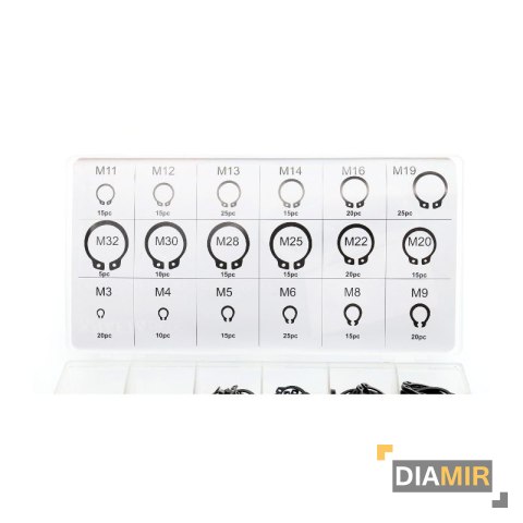 Zestaw 300el. SEGERY PIERŚCIENIE osadcze SEGERA zewnętrzne