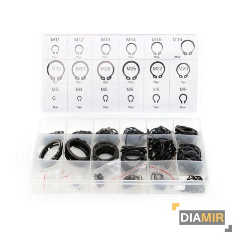 Zestaw 300el. SEGERY PIERŚCIENIE osadcze SEGERA zewnętrzne