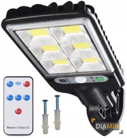 LATARNIA lampa solarna ULICZNA halogen COB LED+ pilot 200W