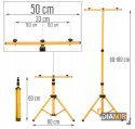 Naświetlacz Halogen LED 2x 50W + STATYW zestaw oświetleniowy