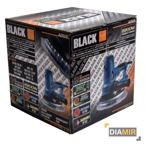 SZLIFIERKA czyszczarka DO GIPSU GŁADZI 2200W tynków LED+ 6x papier