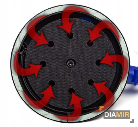 SZLIFIERKA czyszczarka DO GIPSU GŁADZI 2200W tynków LED+ 6x papier