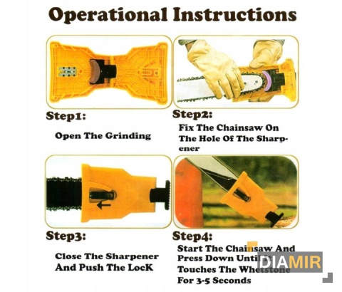 OSTRZAŁKA ręczna do łańcucha piły spalinowej+ KAMIEŃ
