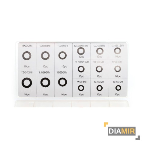 PODKŁADKI MIEDZIANE 150 szt. uszczelki komplet zestaw