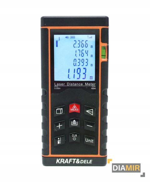 DALMIERZ LASEROWY CYFROWY MIERNIK ODLEGŁOŚCI 40M
