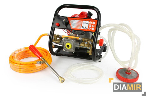 Opryskiwacz spalinowy 12L/min do zbiornika + 3x WĄŻ +lanca