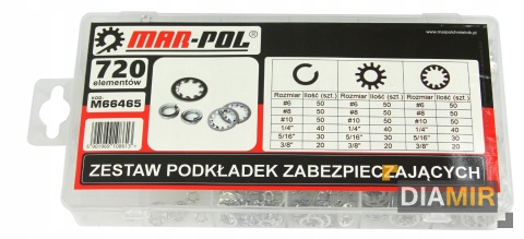 Zestaw 720 szt. PODKŁADKI ZABEZPIECZAJĄCE