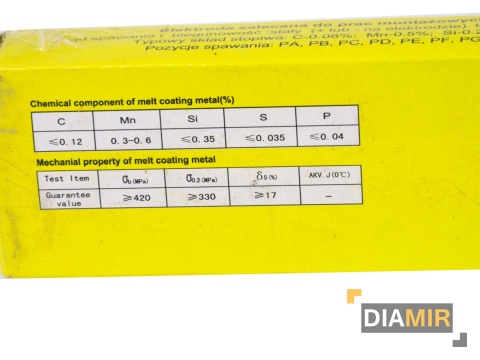 Elektrody spawalnicze RÓŻOWE 2,5x300mm 2,5kg