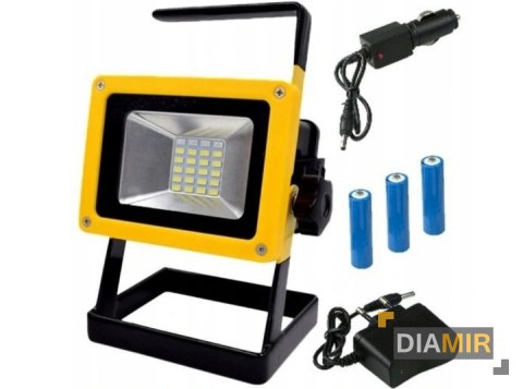 HALOGEN PRZENOŚNY LAMPA 100W LED SMD akumulatorowy 3 tryby świecenia