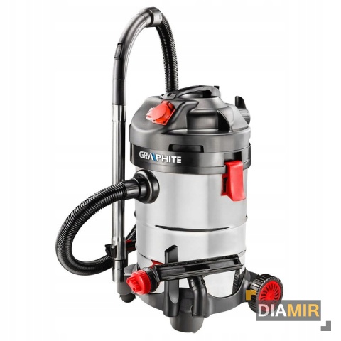 ODKURZACZ warsztatowy 1500W 30l przemysłowy GRAPHITE