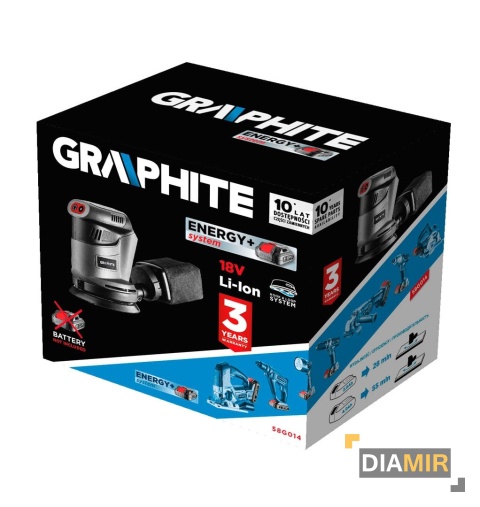 SZLIFIERKA czyszczarka MIMOŚRODOWA 125 mm akumulatorowa GRAPHITE AKU