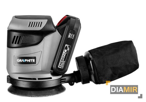 SZLIFIERKA czyszczarka MIMOŚRODOWA 125 mm akumulatorowa GRAPHITE AKU