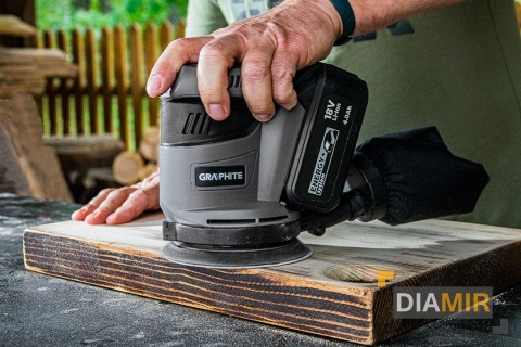 SZLIFIERKA czyszczarka MIMOŚRODOWA 125 mm akumulatorowa GRAPHITE AKU