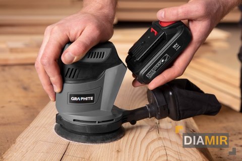 SZLIFIERKA czyszczarka MIMOŚRODOWA 125 mm akumulatorowa GRAPHITE AKU