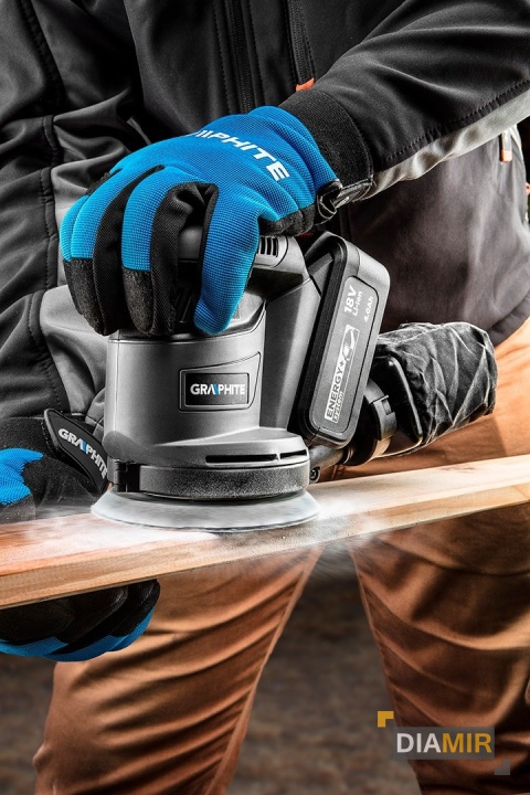 SZLIFIERKA czyszczarka MIMOŚRODOWA 125 mm akumulatorowa GRAPHITE AKU