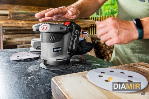 SZLIFIERKA czyszczarka MIMOŚRODOWA 125 mm akumulatorowa GRAPHITE AKU