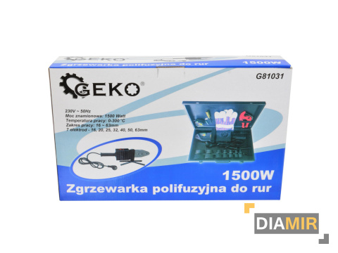 ZGRZEWARKA DO RUR PCV PP PE TYP H 1500W + ZESTAW MATRYC 16-63mm