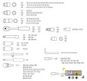 Zestaw 182el. KLUCZE narzędzia NASADOWE 1/4" 3/8" 1/2'' CRV NEO TOOLS