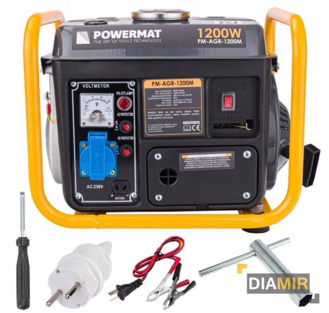 AGREGAT generator prądu PRĄDOTWÓRCZY 1200W 230V 12V DC