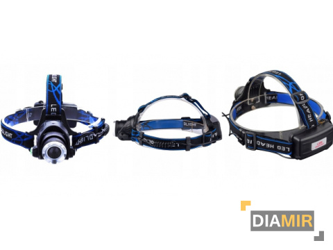 LATARKA CZOŁOWA CZOŁÓWKA LED CREE T6 MOCNA AKUMULATOROWA LAMPKA NA GŁOWĘ