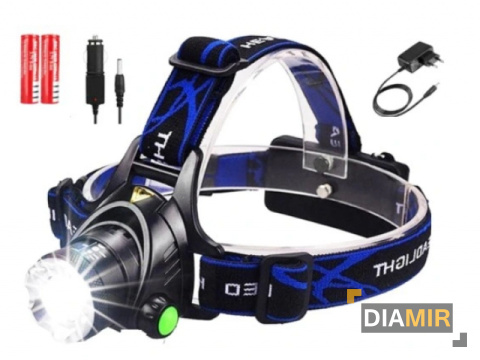 LATARKA CZOŁOWA CZOŁÓWKA LED CREE T6 MOCNA AKUMULATOROWA LAMPKA NA GŁOWĘ