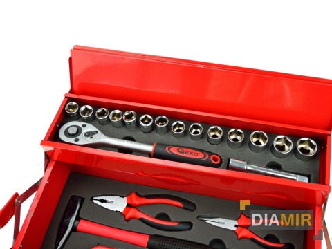 SKRZYNKA walizka NARZĘDZIOWA z wyposażeniem 64el. + narzędzia metal box
