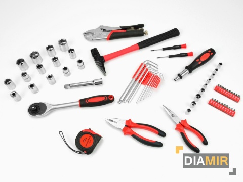 SKRZYNKA walizka NARZĘDZIOWA z wyposażeniem 64el. + narzędzia metal box