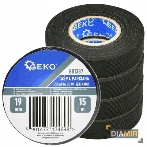 Taśma parciana izolacyjna do wiązek kabli 19mm x 15m