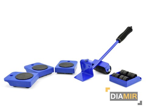 Zestaw ROLKI DO TRANSPORTU PRZESUWANIA MEBLI 150kg 5el.