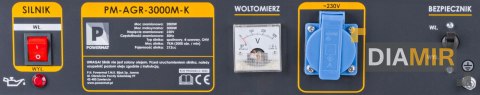 AGREGAT PRĄDOTWÓRCZY GENERATOR 3000W 230V AVR KOŁA