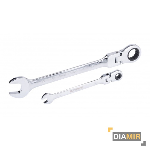 KLUCZE PŁASKO OCZKOWE z grzechotką ŁAMANE 8-19 12el.