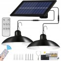 LAMPA SOLARNA 2x ŻYRANDOL WISZĄCA SUFITOWA ZESTAW