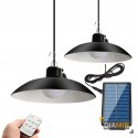 LAMPA SOLARNA 2x ŻYRANDOL WISZĄCA SUFITOWA ZESTAW