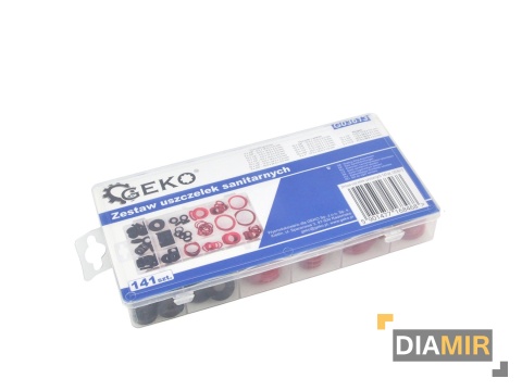 Zestaw 141el. USZCZELKI SANITARNE uszczelki gumowe, uszczelki z włókien, klingerit
