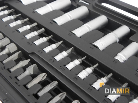 KLUCZE NASADOWE 108el. 1/4" 1/2"torx TYP H komplet walizka